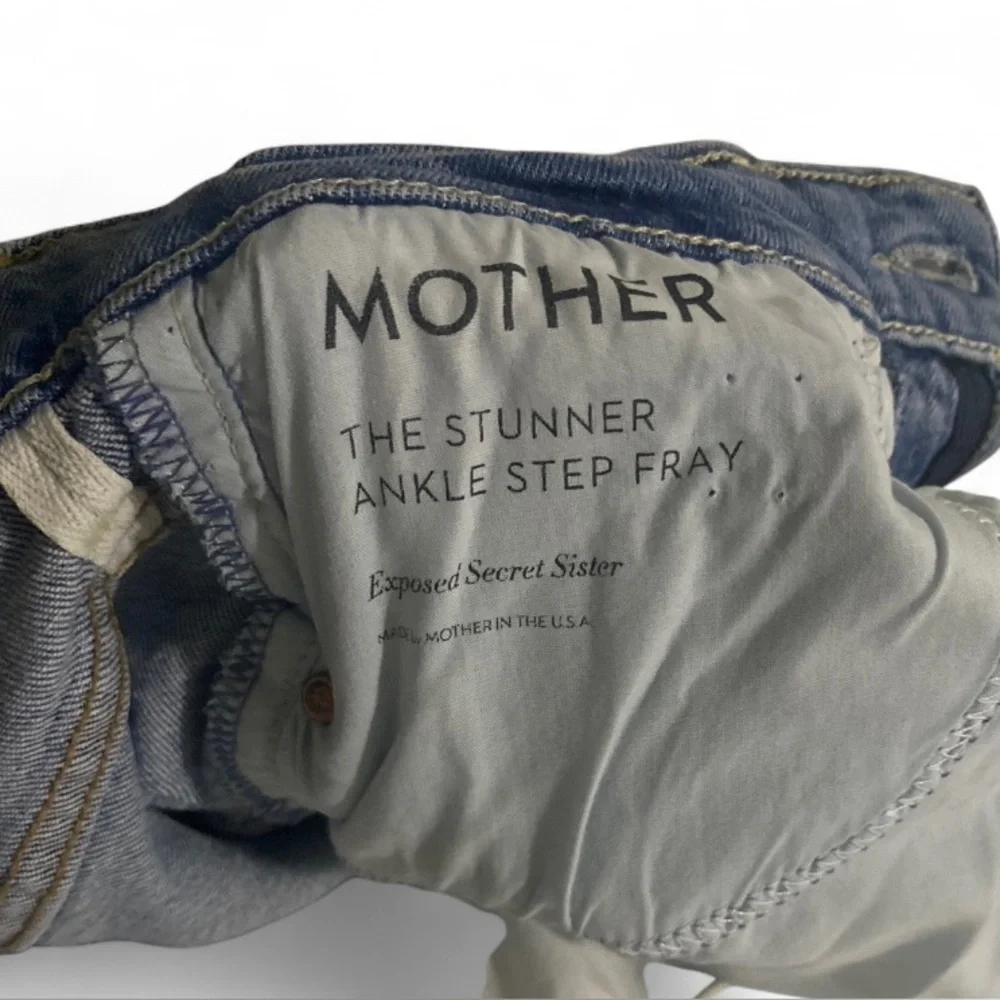 MOTHER The Stunner Ankle Step Fray Jeans in Exposed Secret Sister Size 25